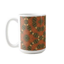 Vintage Altered Art Abstract Fabric Mug