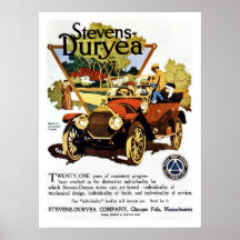 Vintage American automobile Stevens-Duryea ad Posters