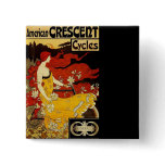 Vintage American Crescent Cycles Pinback Buttons