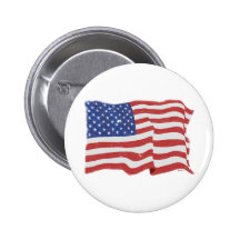 Vintage American Flag Button