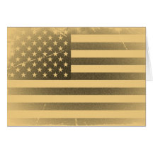 Vintage American Flag Card