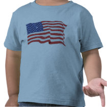 Vintage American Flag Kids Shirt