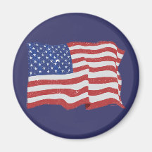 Vintage American Flag Magnet