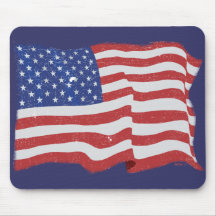 Vintage American Flag Mousepad