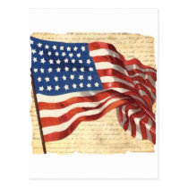 Vintage American Flag postcards
