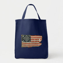 Vintage American Flag Products Canvas Bags