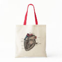 Vintage Anatomical Heart Diagram bags