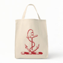 Vintage Anchor Canvas Bag
