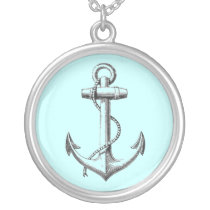 Vintage Anchor necklace (blue)