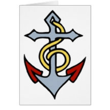 Vintage Anchor Tattoo Art Card