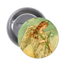 Vintage Angel Christmas button