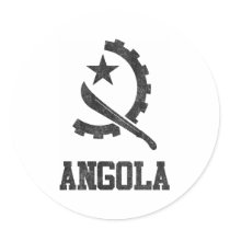 Vintage Angola Round Sticker