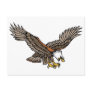 Vintage Angry Eagle Tattoo Art Post Cards