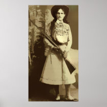 Vintage Annie Oakley Oil Grunge Poster