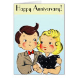Vintage Anniversary Couple Greeting Card