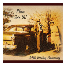 Vintage Anniversary Party Invite for Milestone