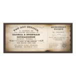 vintage anniversary ticket typography design personalized invitation