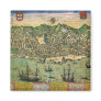 Vintage Antique Map; Town Plan of Lisbon, 1598 Magnets