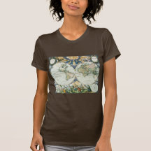 Vintage Antique Old World Map by Pieter Goos, 1666 Tshirts