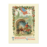 Vintage Antique Patriotic Thanksgiving Postcard