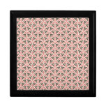 Vintage Antique Pink and Grey Abstract Keepsake Boxes
