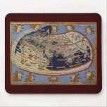 Vintage Antique Ptolemaic World Map, 1482 Mouse Pad