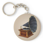 Vintage Antique Record Player Keychain