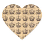 Vintage Antique Regal Crowns British Chic Pattern Stickers