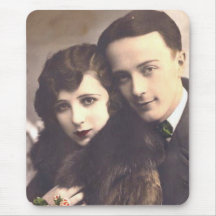 Vintage Antique Romantic Couples Cards and Gifts Mouse Pads