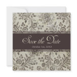 Vintage Antique Save the Date Floral - "Cambridge" Custom Invites
