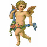 Vintage / Antique Striding Angel Cherub Ornament photo sculptures