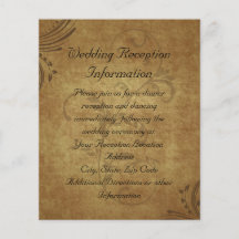 Vintage Antique Teastain Swirl Reception Map Full Color Flyer