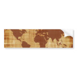 Vintage Antique World Map Montage bumper stickers