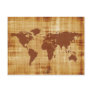 Vintage Antique World Map Montage Post Card
