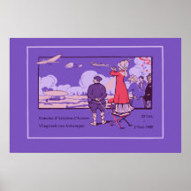 Vintage Antwerp Aviation Week 1909 (Dutch-French) Print