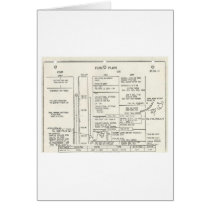 Vintage Apollo 11 Flight Plan Card