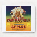 Vintage Apples Food Product Label Mousemat