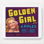 Vintage Apples Food Product Label Mousepads