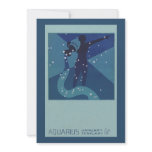 Vintage Aquarius; Signs of the Zodiac invitations
