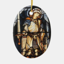 Vintage Archangel, Saint Michael by Burne Jones Ornament