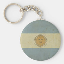 Vintage Argentina Flag Key Chain