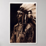 Vintage Arikara Chief White Shield Poster posters