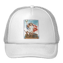 Vintage Army Poster with Lady Liberty Tshirts Hats