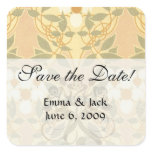 vintage art deco flower pattern stickers
