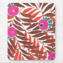 Vintage Art Deco Fun Floral Fabric Mousepad