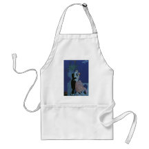 Vintage Art Deco Love Romance Newlyweds Wedding Apron