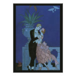 Vintage Art Deco Love Romance Newlyweds Wedding Announcement