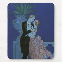 Vintage Art Deco Love Romance Newlyweds Wedding Mouse Pad