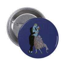 Vintage Art Deco, Newlyweds Love Wedding Dance Button