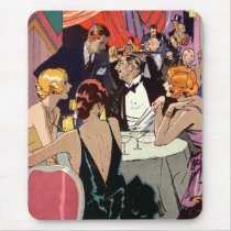 Vintage Art Deco Nightclub Cocktail Party Mouse Pads